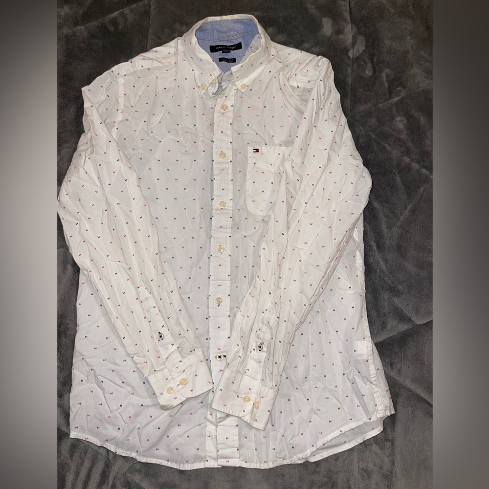 White Tommy Hilfiger Button Down Shirt